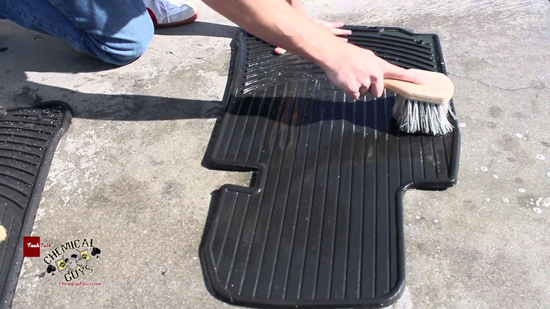 Washing Car Mats